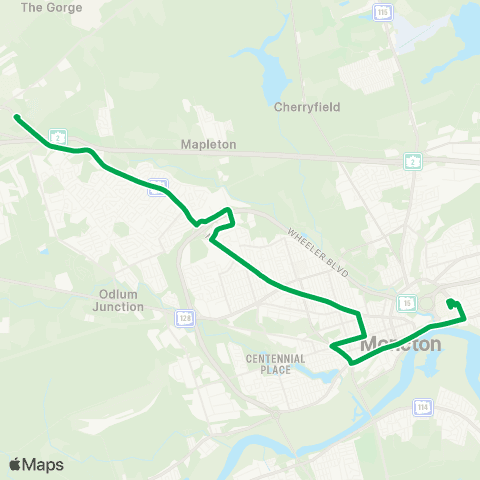 Codiac Transpo Green Line - Linge Verte map
