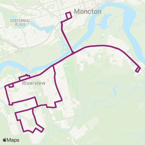 Codiac Transpo Riverview map