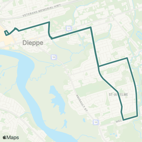 Codiac Transpo Centrale map