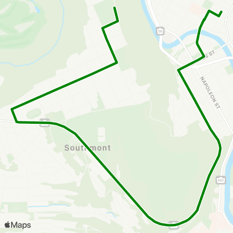 CamTran Westmont-Brownstown map