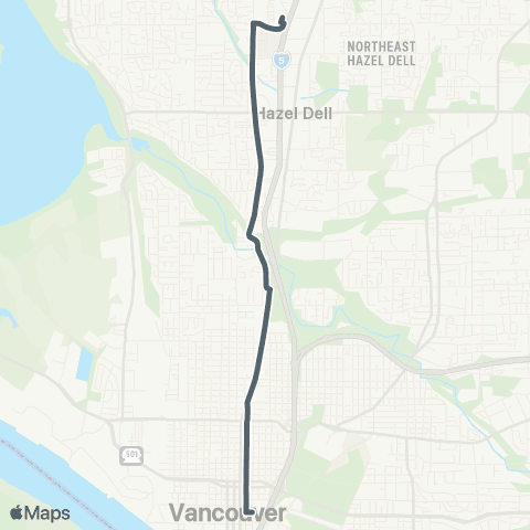 C-TRAN Hazel Dell map