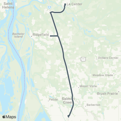 C-TRAN Ridgefield map