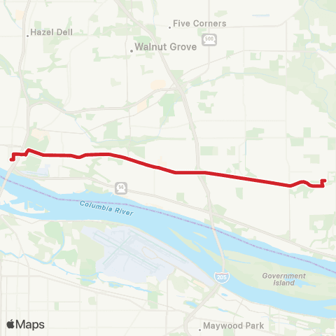 C-TRAN The Vine on Mill Plain map