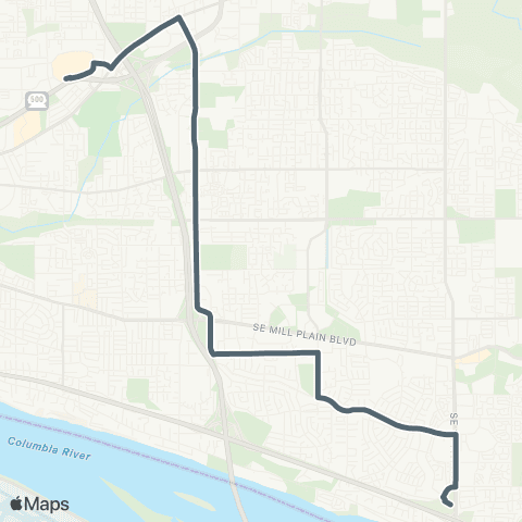 C-TRAN 112th Avenue map
