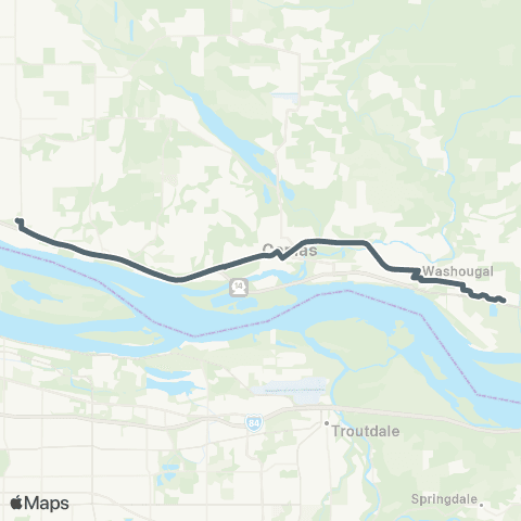 C-TRAN Camas / Washougal map
