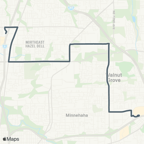 C-TRAN 78th Street map