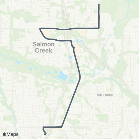 C-TRAN Salmon Creek map