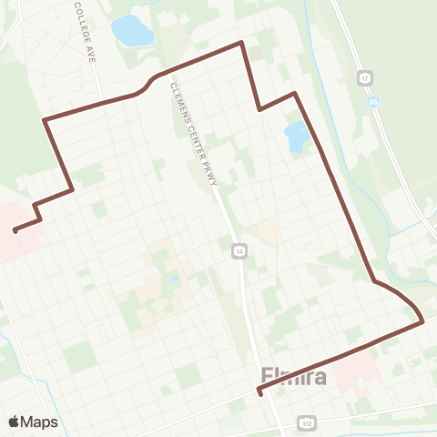 CTRAN Hospital Loop map