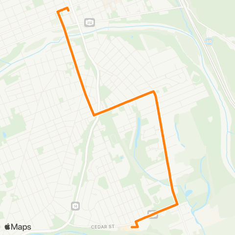 CTRAN Southside Loop map