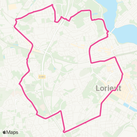 IZILO Lorient Kerguillette Circulaire via Gare Déchanges map