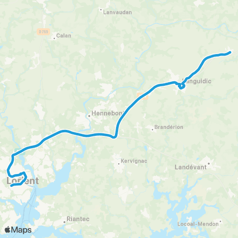 IZILO Languidic Kergonan - Lorient Lycées map