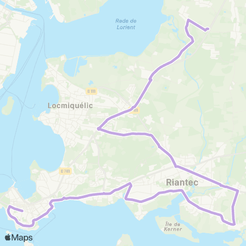 CTRL Scolaires Locmiquelic Sterville - Port-Louis Collège St-Pierre map