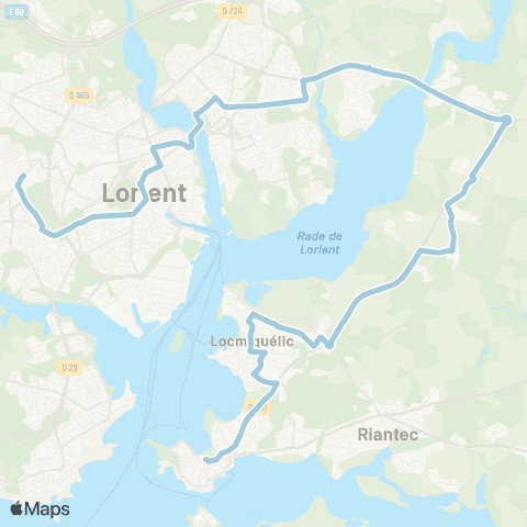 CTRL Scolaires Port-Louis Perception - Lorient Uni - Lorient St-Jo / la Paix map
