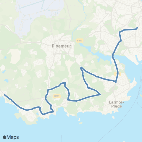 CTRL Scolaires Plœmeur le Courégant - Larmor Plage Quéhello Congard - Lorient Sécurité Sociale map