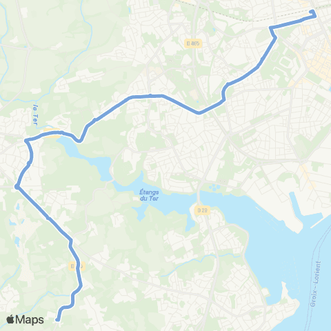 CTRL Scolaires Lorient Gare Déchanges - Plœmeur e.R.E.A map