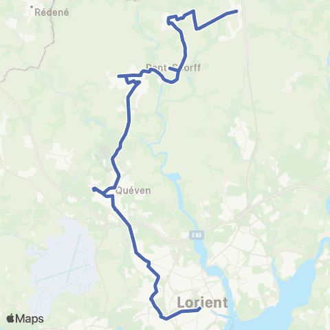 CTRL Scolaires Cleguer Lenfer - Pont Scorff - Queven Collège Kerbellec - Lorient Collèges et Lycées map