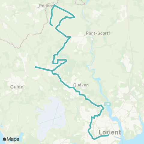 CTRL Scolaires Pont-Scorff Boterff - Gestel Mairie - Queven - Lorient Lycées et Uni map