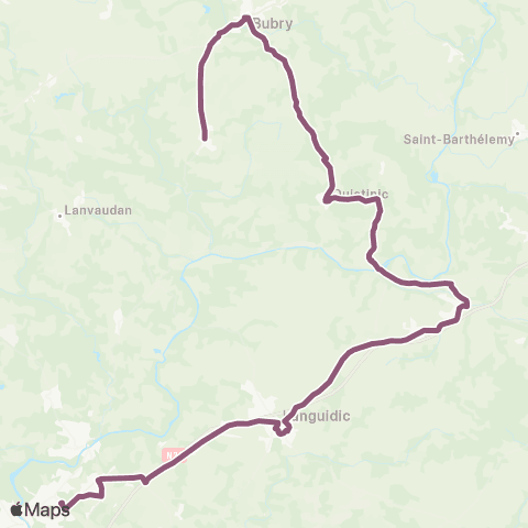 CTRL Scolaires Quistinic Ctre - Bubry Ctre - Languidic Kergonan - Hennebont Lycées map