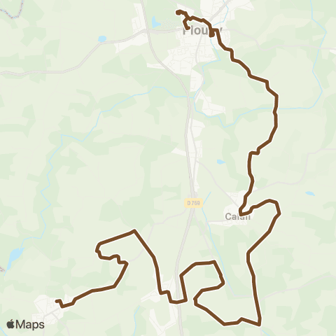 CTRL Scolaires Cleguer Botrel - Calan - Plouay Collèges map