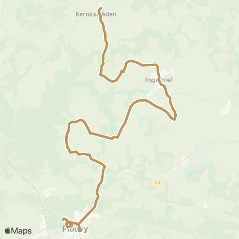 CTRL Scolaires Plouay Kernascléden - Inguiniel - Plouay Collèges map