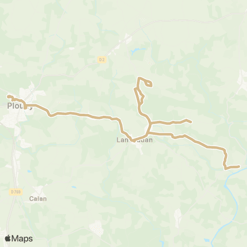 CTRL Scolaires Lanvaudan Kerihuel - Plouay Collèges map