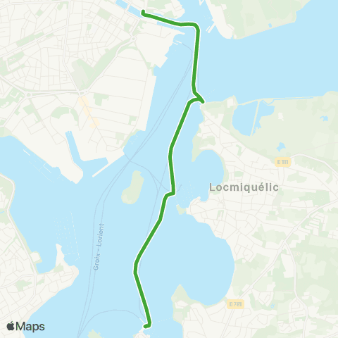 CTRL Maritimes B5 - la Pointe - Pen Mane - Quai des Indes map