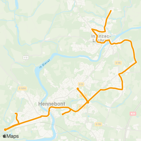 CTRL Scolaires Hennebont Kerlois - Inzinzac-Lochrist Kermadec map