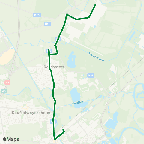 CTS Hoenheim Gare-Reichstett / Vendenheim / EcoParc Rhénan map