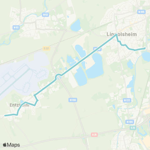 CTS Lingolsheim Alouettes - Entzheim Ouest map