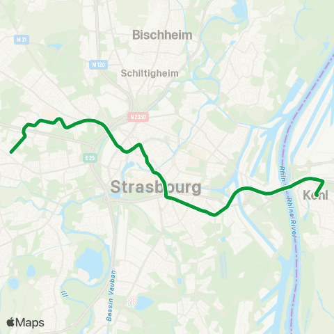 CTS Poteries - Port du Rhin / Kehl Rathaus map