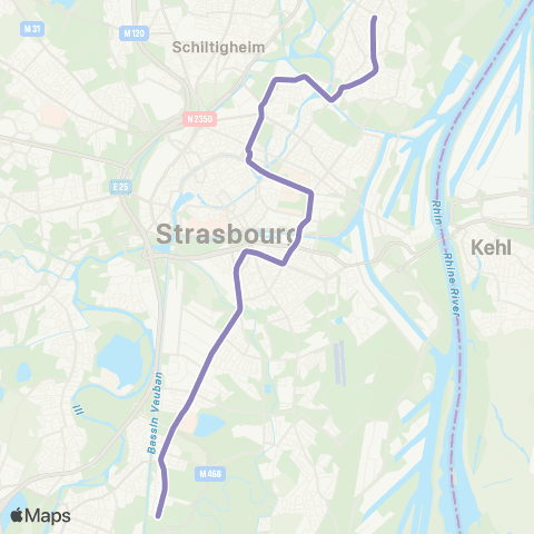 CTS Robertsau L'Escale - Campus d'Illkirch map