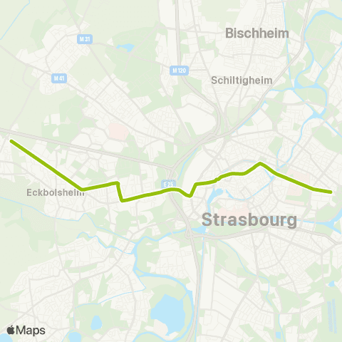 CTS Wolfisheim Henri Rendu - Place d'Islande map