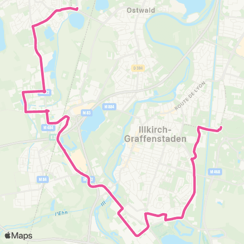 CTS Campus d'Illkirch - Lingolsheim Alouettes map