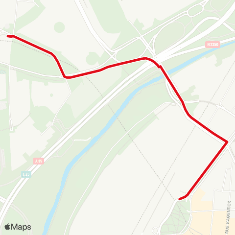 Remplacement tram Gare Centrale - Rotonde map