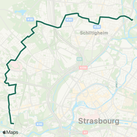 CTS Koenigshoffen S. - Schiltigheim Le Marais map