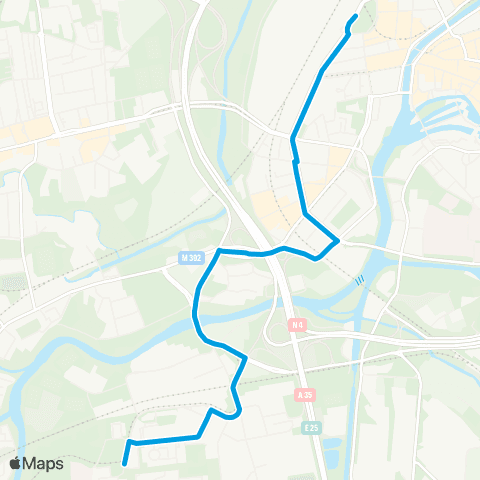 Remplacement tram Gare Centrale - Elsau / Comtes map