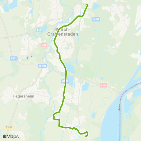 CTS Baggersee - Graffenstaden Digue / Plobsheim E. map