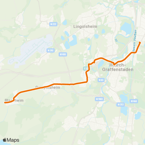CTS Baggersee - Geispolsheim O. / Blaesheim O. map