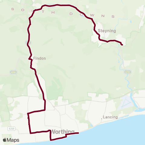 Compass Travel Steyning Grammar Towers - Shoreline Court map