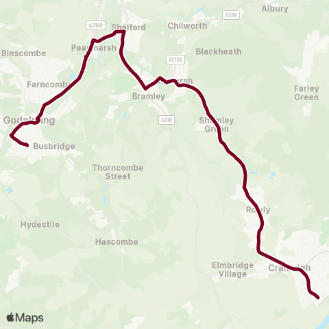 Compass Travel Grove Road - Godalming College map