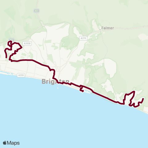 Compass Travel Sainsbury's West Hove - Bannings Vale map