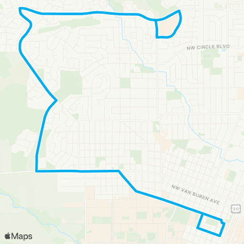 Corvallis Transit System Witham Hill / Osu map