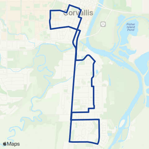Corvallis Transit System South Corvallis / Western / Osu map