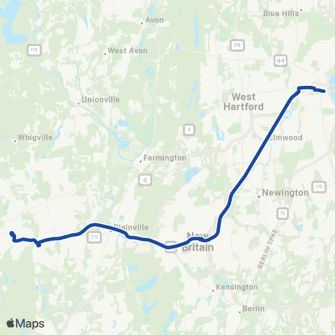 CTTransit Express Bristol Exp map