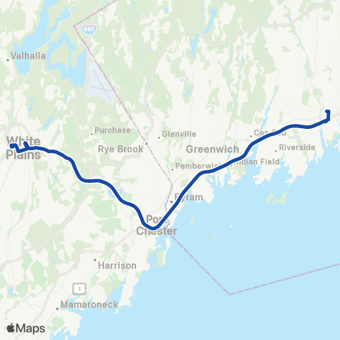 CTTransit Express Stamford / White Plains Express map