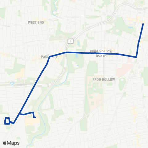 CTTransit Hartford Park St map
