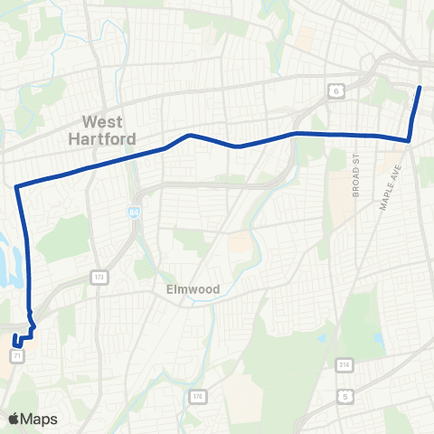 CTTransit Hartford Park St map