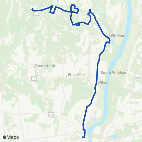 CTTransit Hartford Day Hill Rd map