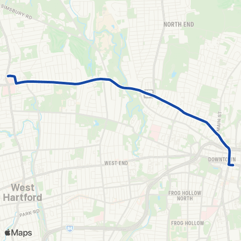 CTTransit Hartford Albany Ave map