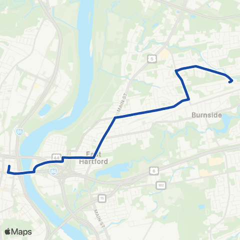 CTTransit Hartford Park Ave map